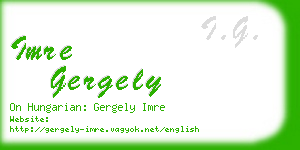 imre gergely business card